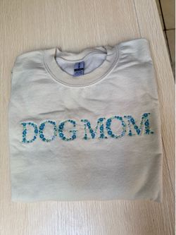 Dog Mom Embroidered Sweatshirt