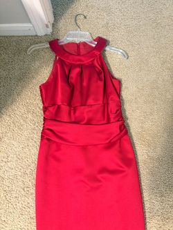 David’s Bridal Red Halter Dress – Size 6