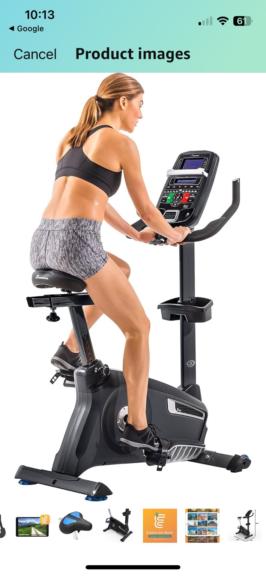 Nautilus U618 Upright Exercise Bike