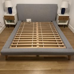 West Elm Upholstered Bed Frame + Headboard