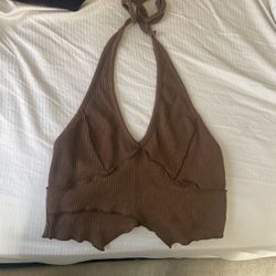 Brown Halter Top