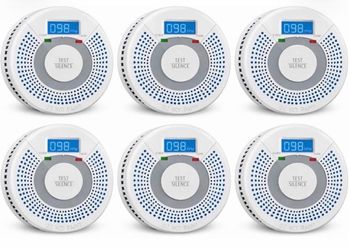 6 Pack Smoke Alarm & Carbon Monoxide Detector battery life