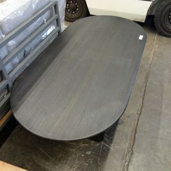 Zeke Oval Brushed Black Coffee Table 