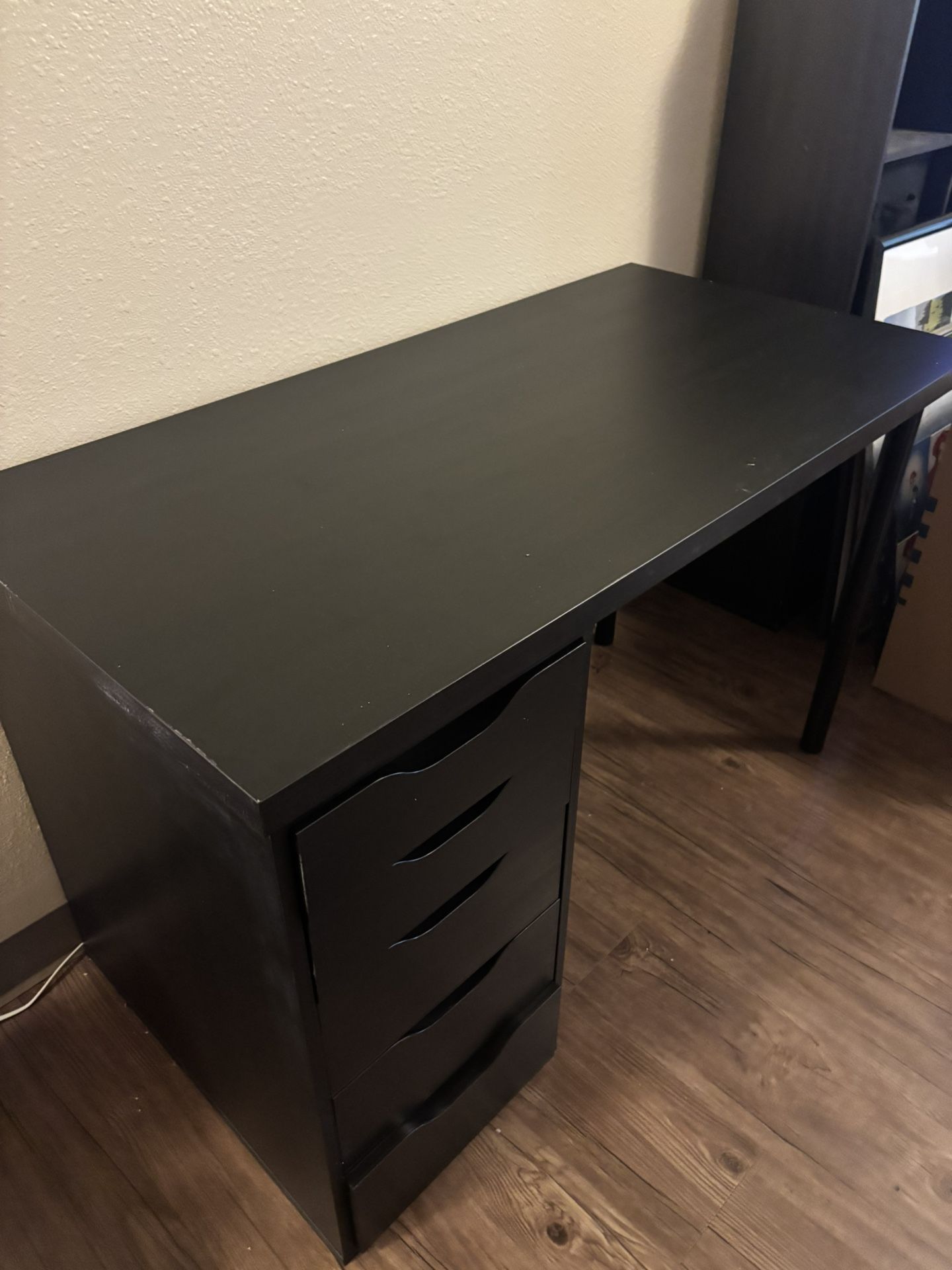 Black IKEA Alex Desk