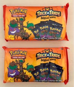 🎃👻 2 Pokémon Trick or Trade Booster Bundles – Sealed 👻🎃