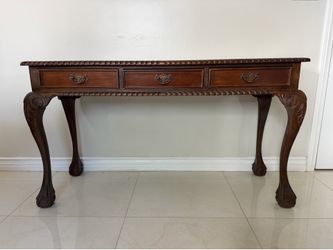 Brown Hallway Console Table
