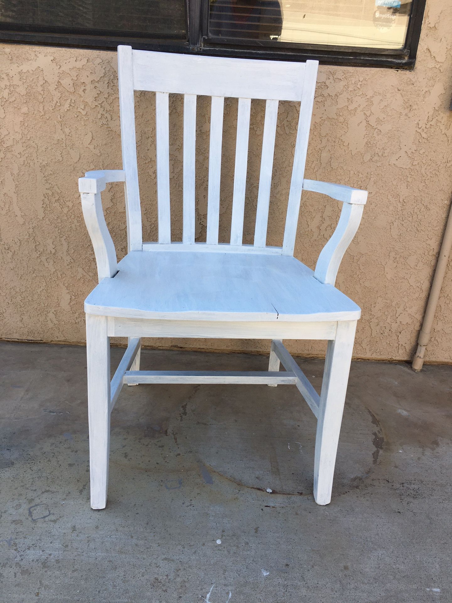 White wood chair