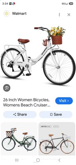 Ecarpat Women's Beach Cruiser Bicycle