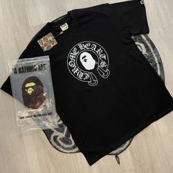Bape Chrome Heart Tshirt L