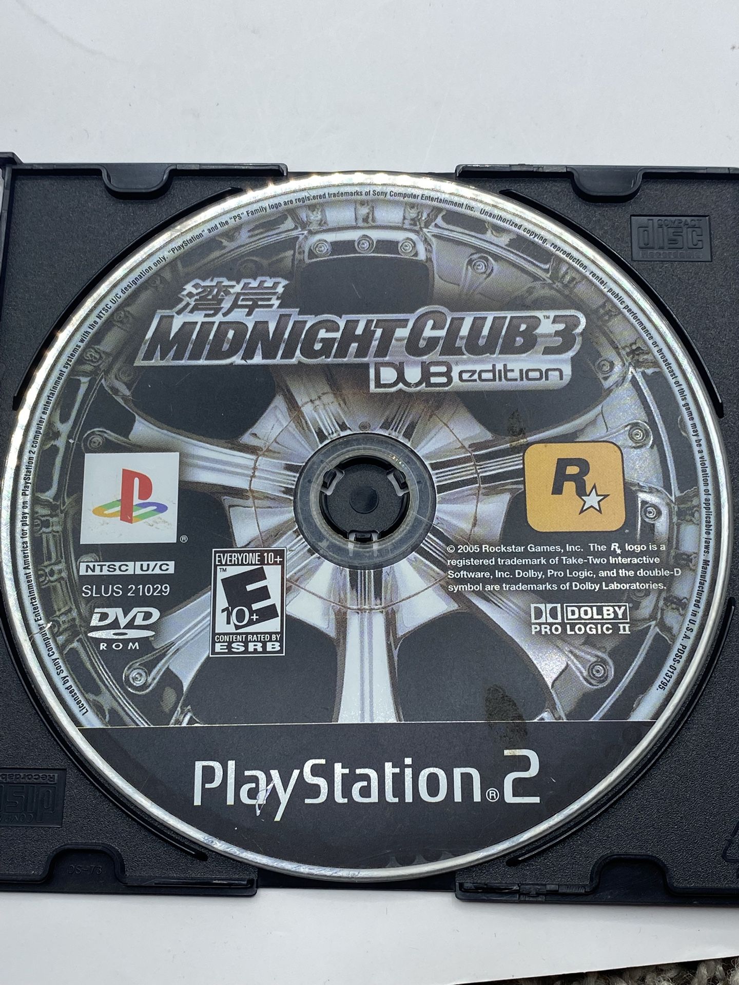 Midnight Club 3: DUB Edition DISC ONLY Tested Authentic SONY PlayStation 2 PS2