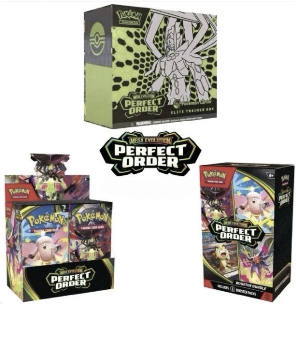 Pokmon Perfect Order - 2X PC ETB, 2x Booster bundle, 1X Booster box