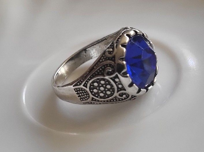 Vintage Royal Blue Gemestone Ring Size 11 50