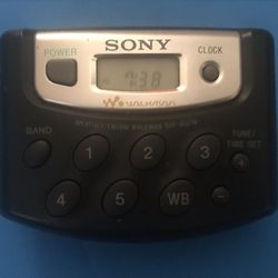 Sony SRF-M37W FM/AM/Weather Walkman Personal Radio w/ Belt Clip, for parts