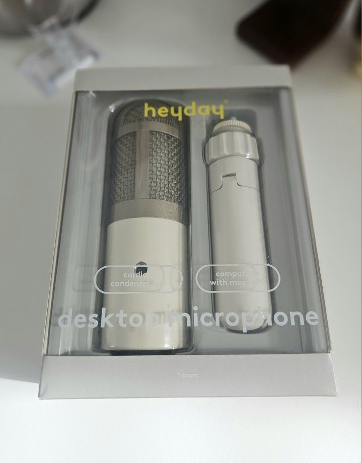 Heyday Desktop Microphone - Stone White Brand NEW Sealed