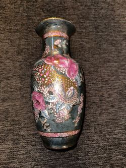 Vintage C & F Enterprises porcelain hand-painted vase