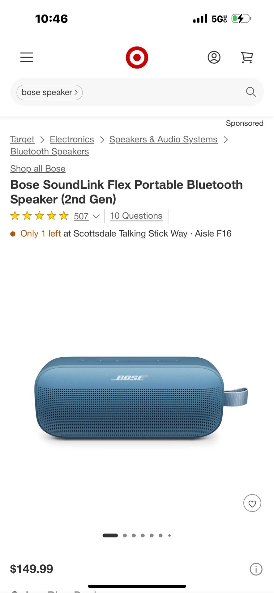 Bose Soundlink 2  $80 Blue