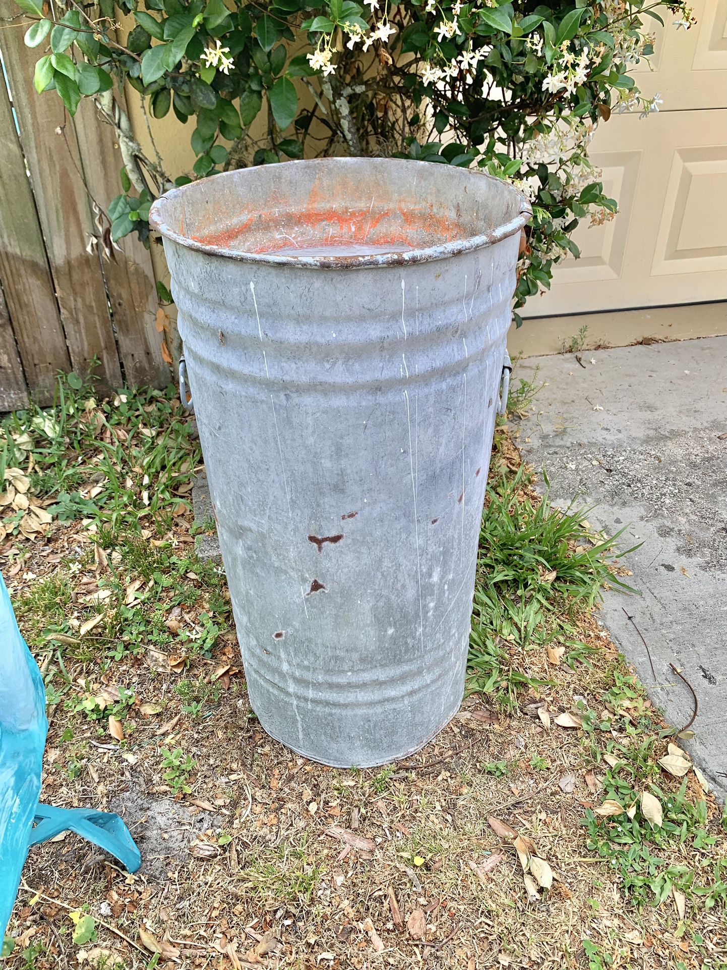 Tall, Heavy Galvanized Bucket Great  For Plants Great For Tools