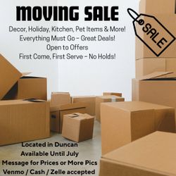 MOVING SALE