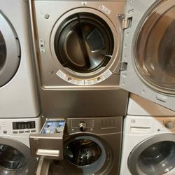SET WASHER AND DRYER KENMORE COFFEE 🆓️Free Delivery 🆓️ STACKABLE-SIDE BY SIDE 
