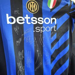 Inter Milan Team Signed Jersey W/ PROOF