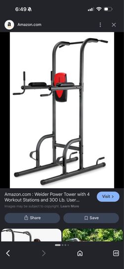 Weider Power Tower with 4 Workout Stations and 300 Lb. User Capacity