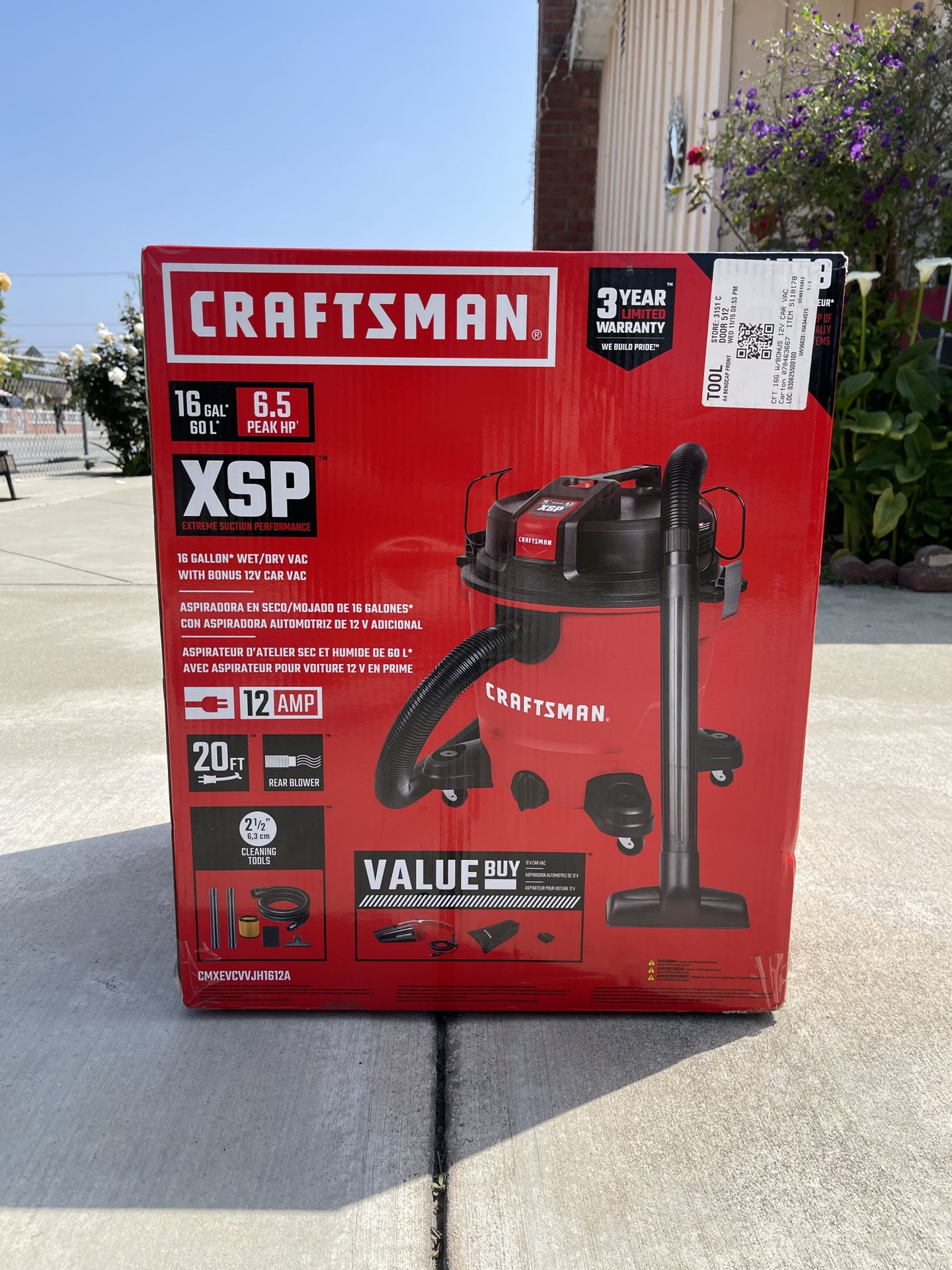 Craftsman 6.5 HP 16 GAL Vacuum