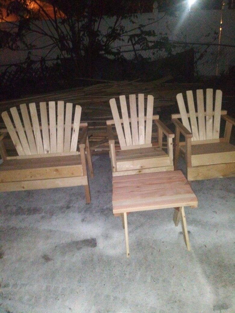 Handmade wooden patio furniture always new always available