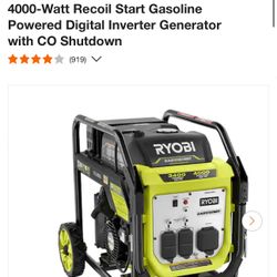Generador Ryoby 4000watt Inverter
