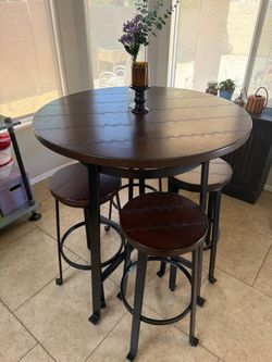 Industrial Bar Style Table and Chairs