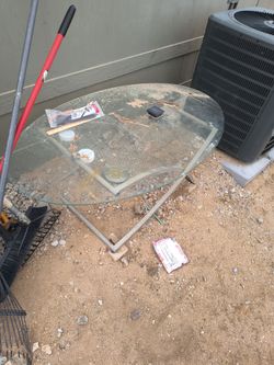 Glass coffee table