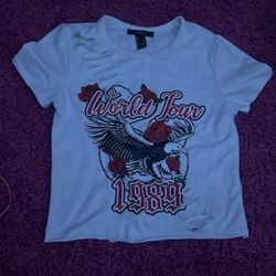 Forever 21 Ripped Vintage Crop Top