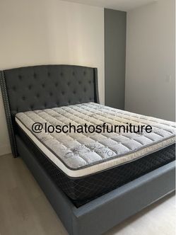 Queen size bed frame and mattress