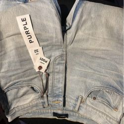 Purple Jeans Size 32 Worn Once 
