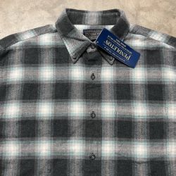 BNWT Pendelton Outdoors Western Heritage Plaid Wool L/S Button-Up Shirt M