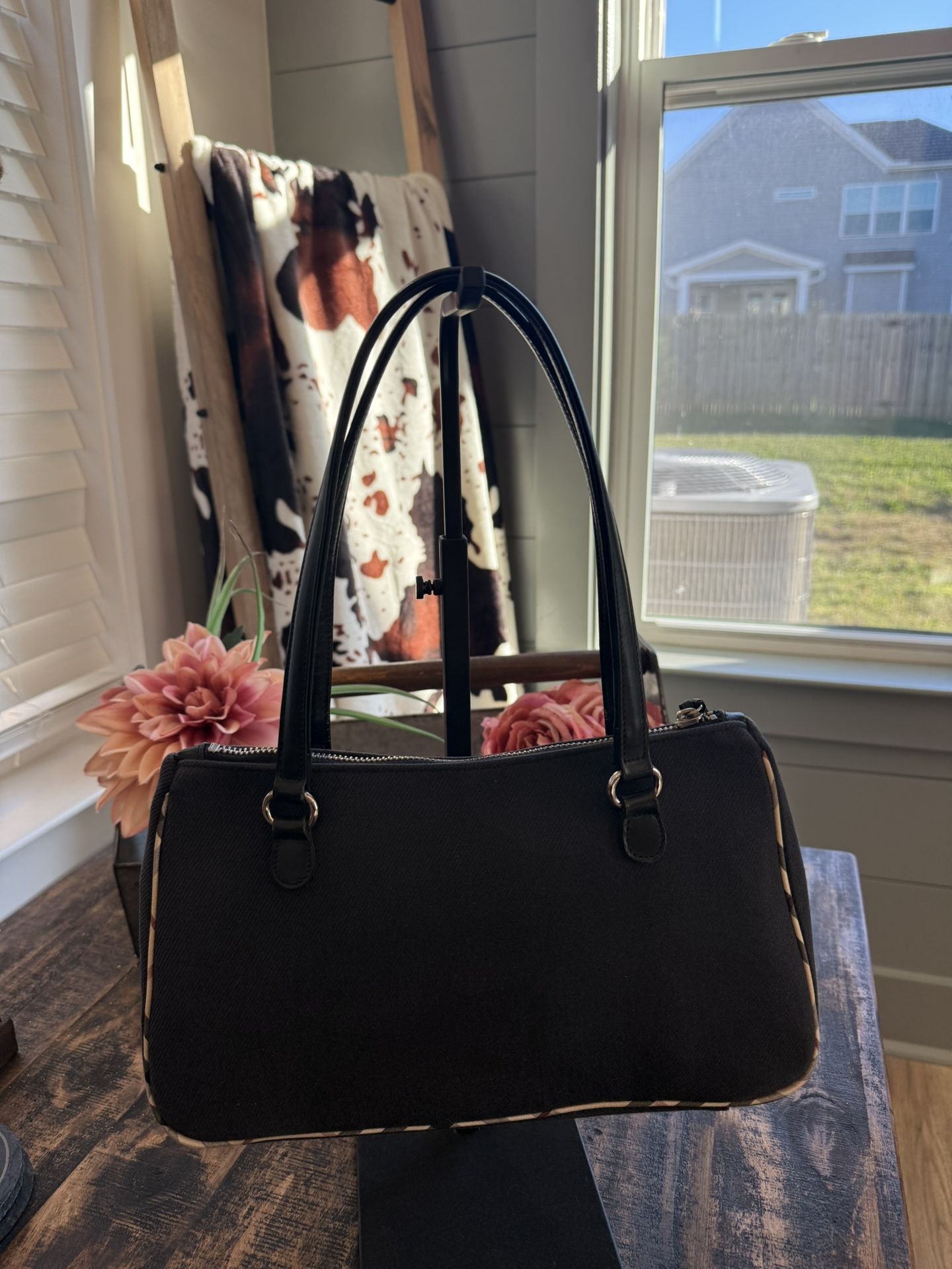 Authentic Burberry London Blue Label Black Shoulder Bag