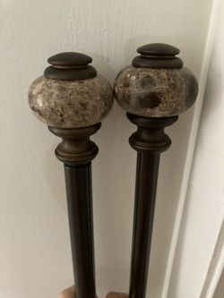 Curtain rods. Women tops, size Small new and other in excellent conditions. Boots Size 8 in excellent conditions.