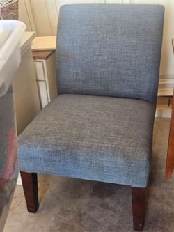 Blue slipper chair