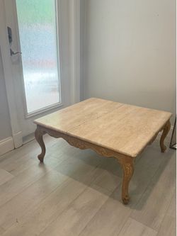 BEIGE MARBLE COFFEE TABLE