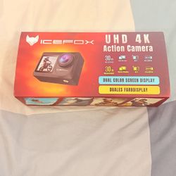 IceFox UHD 4K Action Camera Waterproof 30m, Duel Screen, WiFi, Image Stabilizer