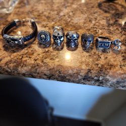 Motorcycle Men's Skull Rings 