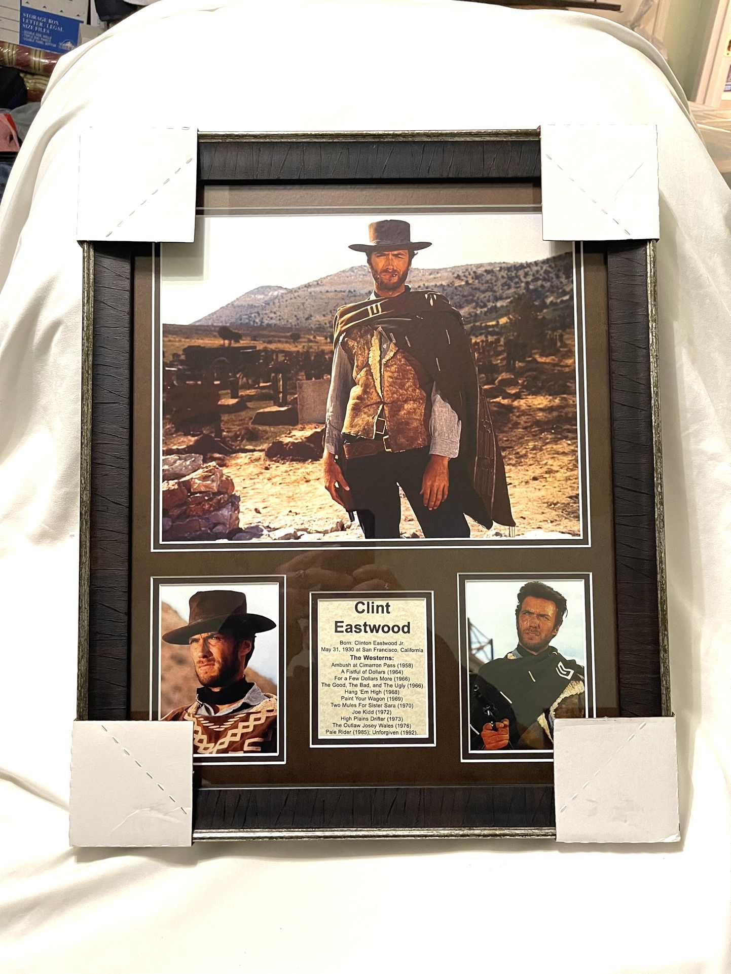 Mint Condition Still In Package Rare Hard To Get Commemorative Icon Clint Eastwood Plaque. 23” x 18”.