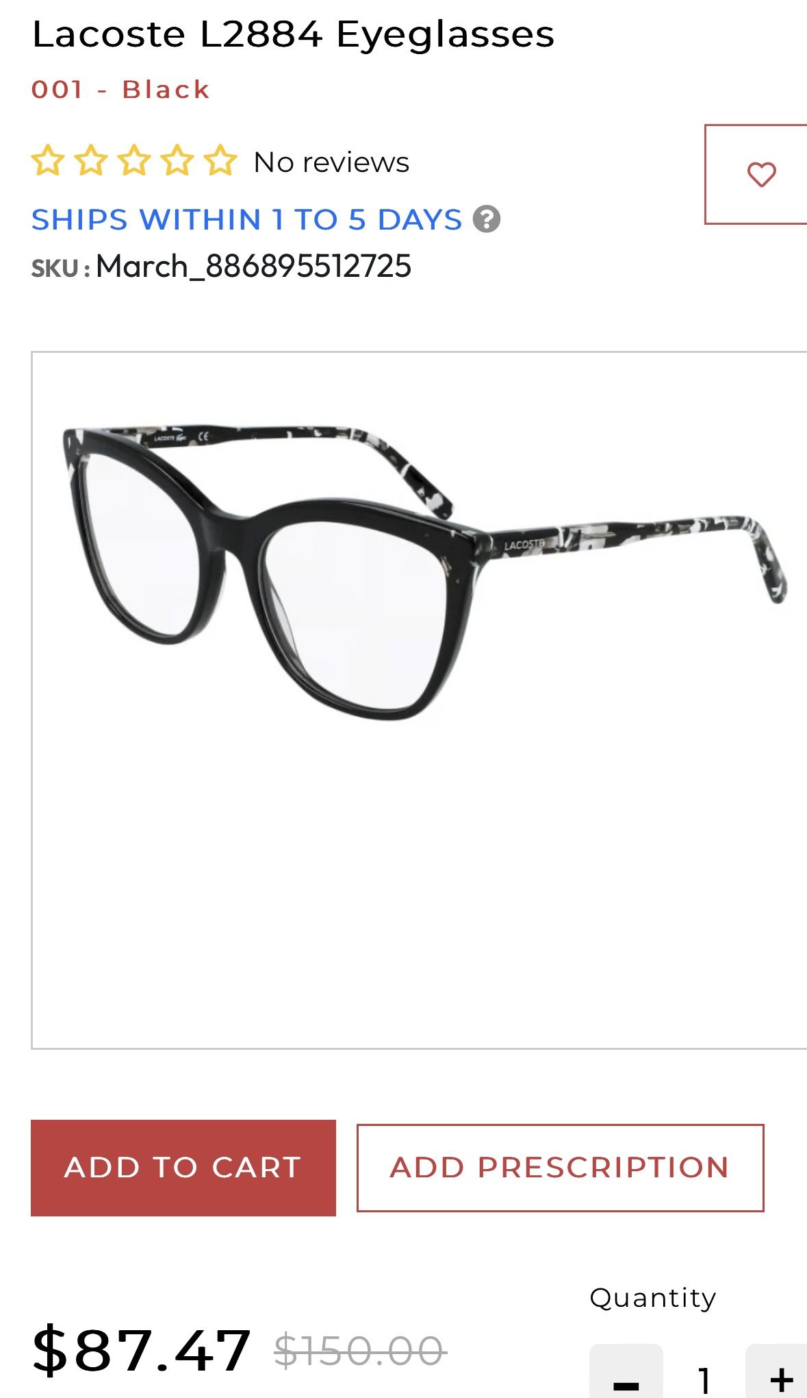 Lacoste L2884 Eyeglasses