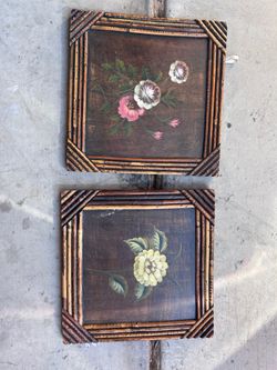 Brown framed decorations