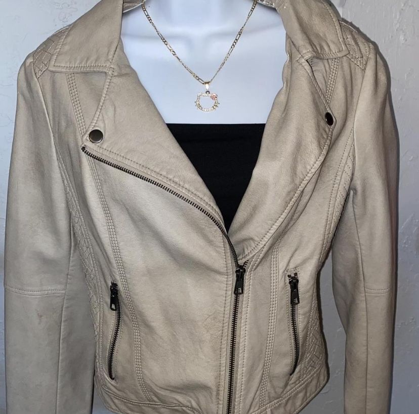 vintage tan leather jacket