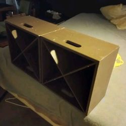 (16×16×9.5)Wine Storage Solid Wood Boxes Set Of 2 