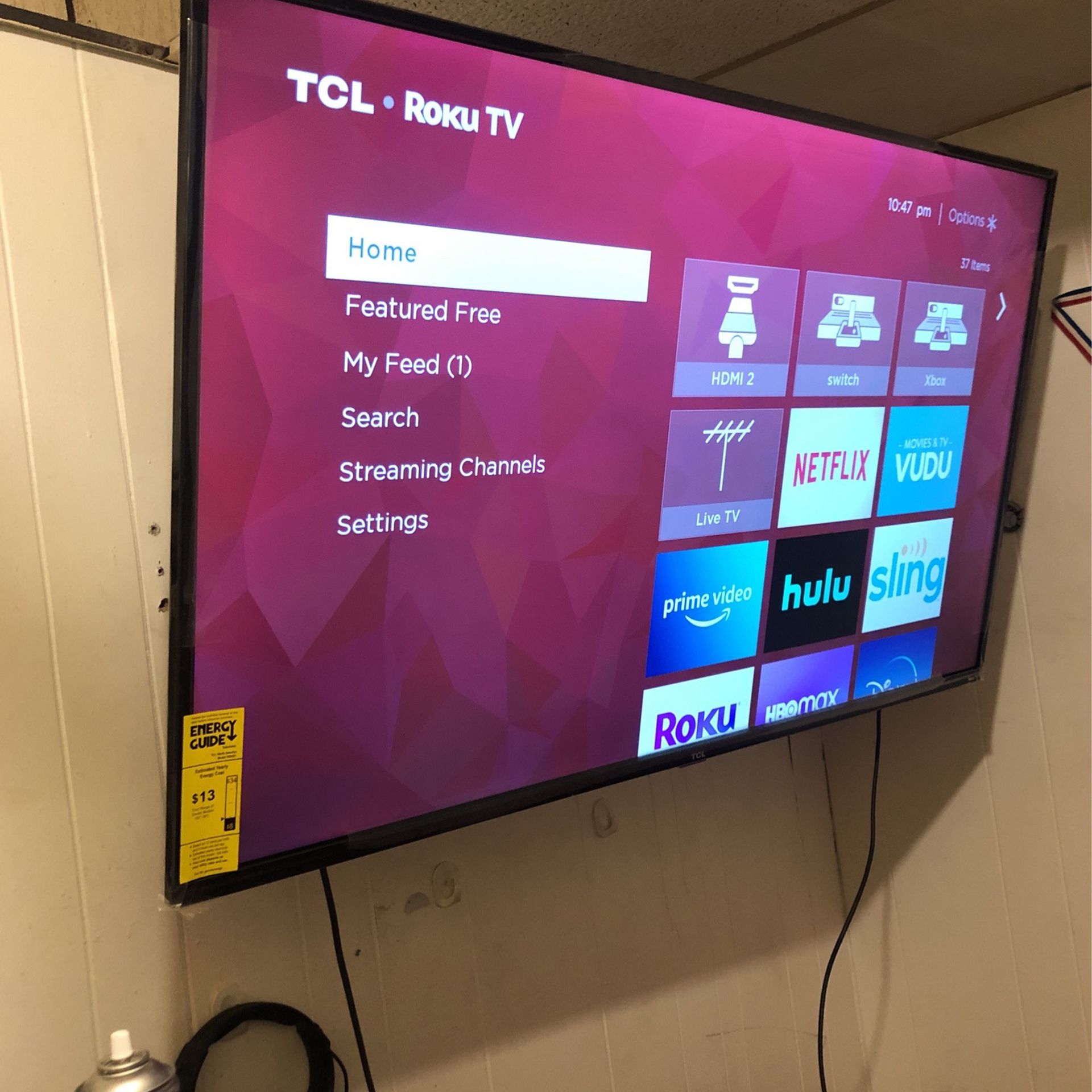 TCL 55” Smart Tv Roku Clean(No Crack) (like New)