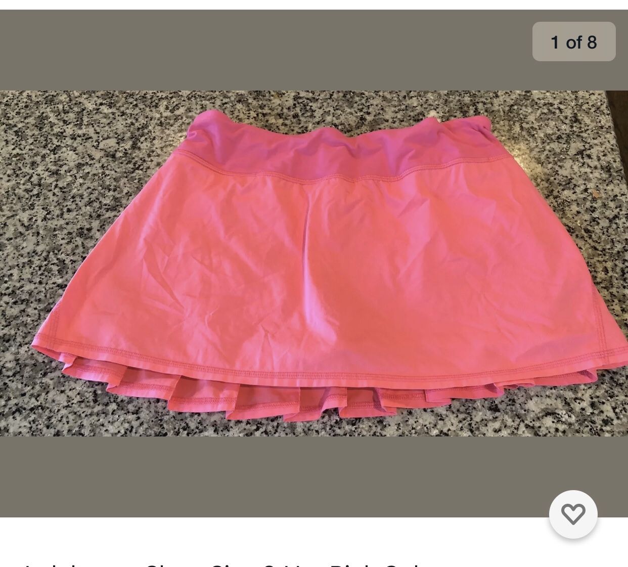 Lululemon skort size 8