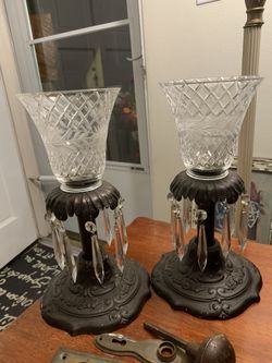 Antique candle holders.