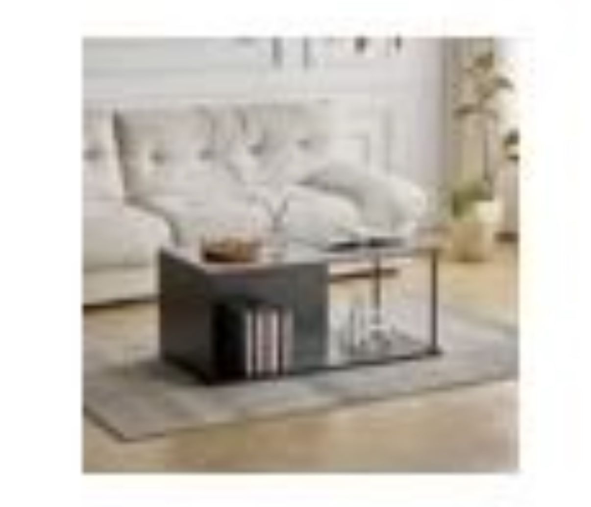 Deppy Floor Shelf Coffee Table with Storage 