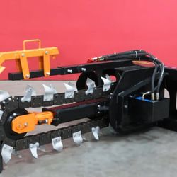 Mower King 48" Adjustable Trencher Attachment for Skid Steer.  New in Crate!